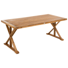 Garden Dining Table CALABRITTO 90 cm 180 cm Acacia Wood Brown