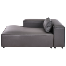 Right-Hand Chaise Longue BRANDE Fabric Black