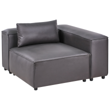 Corner Seat BRANDE Symmetrical Black Fabric