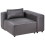 Beliani Corner Seat BRANDE Symmetrical Black Fabric 1