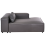 Beliani Left-Hand Chaise Longue BRANDE Fabric Black 1
