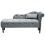 Beliani Right-Hand Chaise Longue IVRY Velvet Grey 1