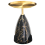 Beliani Side Table STORM Metal Marble/ Gold 1