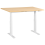 Beliani Electric Adjustable Standing Desk DESTINES 120 cm 72 cm Light Brown/ White 1