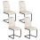 Beliani Set of 4 Dining Chairs CISCO Fabric Light Beige 1
