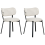 Beliani Set of 2 Dining Chairs BRONTE Fabric Light Beige 1