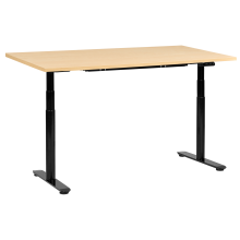 Electric Adjustable Standing Desk DESTINAS 160 cm 72 cm Black/ Light Brown