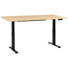 Electric Adjustable Standing Desk DESTINES 180 cm 72 cm Black/ Light Brown
