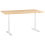 Beliani Electric Adjustable Standing Desk DESTINAS 180 cm 72 cm Light Brown/ White 1