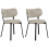 Beliani Set of 2 Dining Chairs BRONTE Fabric Beige 1