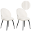 Beliani Set of 2 Dining Chairs ELOY Corduroy Off-White 1