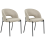 Beliani Set of 2 Dining Chairs PENNY Fabric Light Beige 1