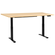 Electric Adjustable Standing Desk DESTINES 160 cm 72 cm Black/ Light Brown