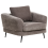 Beliani Armchair KJAER Chenille Taupe 1