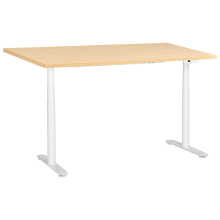 Electric Adjustable Standing Desk DESTINAS 160 cm 72 cm Light Brown/ White