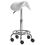 Beliani Saddle Stool DUMONT Faux Leather White 1