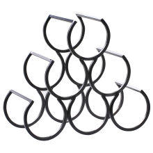 Wine Rack LURGAN Metal Black