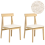 Beliani Set of 2 Dining Chairs ISLE Wood Light Brown/ Beige 1