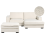 Beliani Corner Sofa KOLDING with Ottoman Boucle Light Beige Left Hand 1