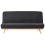 Beliani Sofa Bed 2 Seater KALFAFEL Fabric Black 1