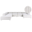 Beliani Modular Corner Sofa 5 Seater ARDAL Corduroy Off-White Right Hand 1