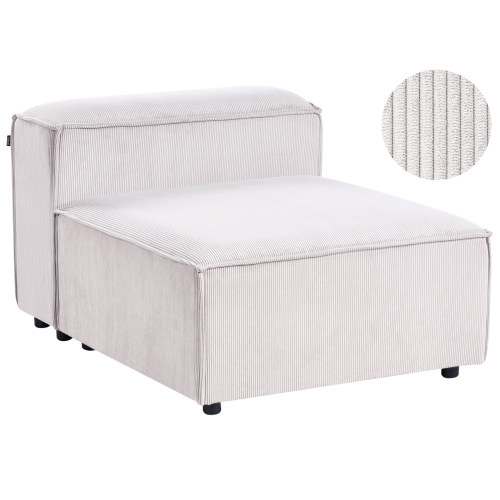 Beliani 1-Seat Section ARDAL Corduroy Off-White