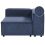 Beliani Corner Seat ARDAL Corduroy Dark Blue Left Hand 1