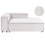 Beliani Left-Hand Chaise Longue ARDAL Corduroy Off-White 1