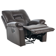 Recliner Chair BERGEN with Footrest Faux Leather Brown