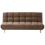 Beliani Sofa Bed 2 Seater RISOR Chenille Brown 1