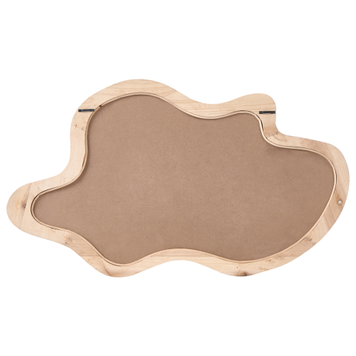 Beliani Wall Mirror DREVANT 89 cm 52 cm Pine Wood Natural
