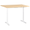 Beliani Electric Adjustable Standing Desk DESTINAS 120 cm 72 cm Light Brown/ White 1