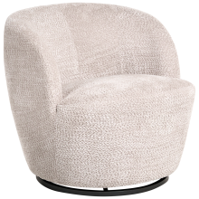 Swivel Armchair KUOLPA Chenille Beige