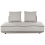 Beliani Chaise Longue SEILLANS Fabric Light Grey 1