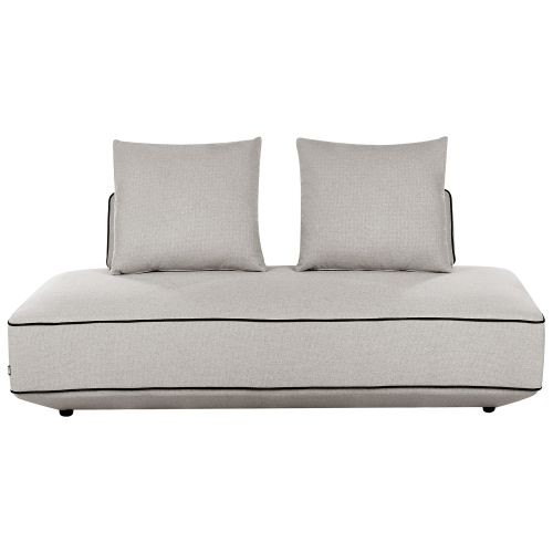 Beliani Chaise Longue SEILLANS Fabric Light Grey