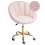 Beliani Desk Chair ANNABELLE Boucle Pastel Pink 1