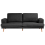 Beliani Sofa 3 Seater KILDAL Fabric Black 1