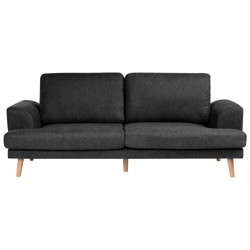Beliani Sofa 3 Seater KILDAL Fabric Black