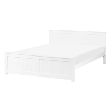Bed Pine Wood SABRAN 140 x 200 cm (EU Double) White