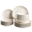 Beliani 24-Piece Dinnerware Set CHAROLI Porcelain White/ Gold 1