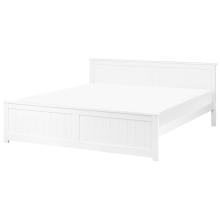 Bed Pine Wood SABRAN 180 x 200 cm (EU Super King) White