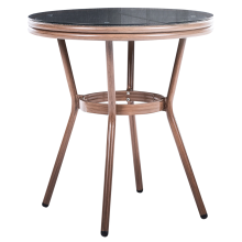 Bistro Table RIFREDDO 70 cm 70 cm Tempered Glass Grey