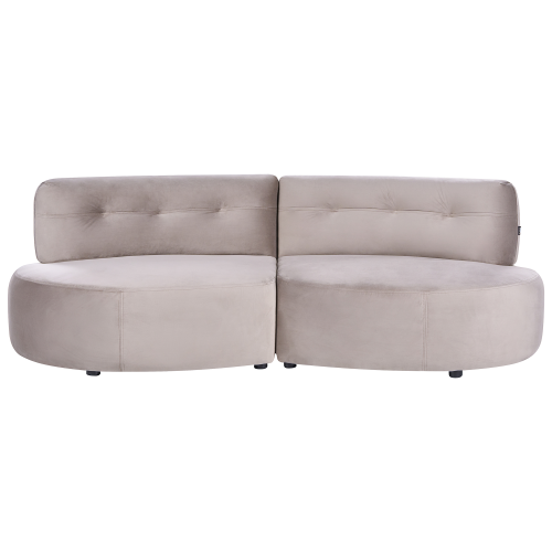 Beliani Sofa 3 Seater LAERDAL Velvet Taupe