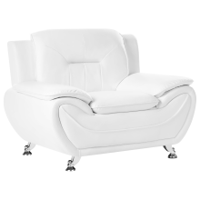 Armchair LEIRA Faux Leather White