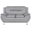 Beliani Sofa 2 Seater LEIRA Faux Leather Grey 1