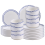 Beliani Set of 24 Dinnerware AMCHUR Porcelain White/ Blue 1
