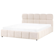 Ottoman Bed NOYON Fabric Light Beige 180 x 200 cm (EU Super King)