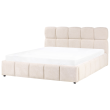 Ottoman Bed NOYON Fabric Light Beige 160 x 200 cm (EU King Size)