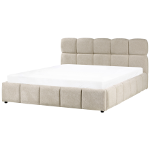 Ottoman Bed NOYON Fabric Taupe 180 x 200 cm (EU Super King)
