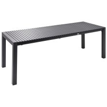Extending Garden Dining Table ARDESIO 160/220 cm 90 cm Metal Dark Grey